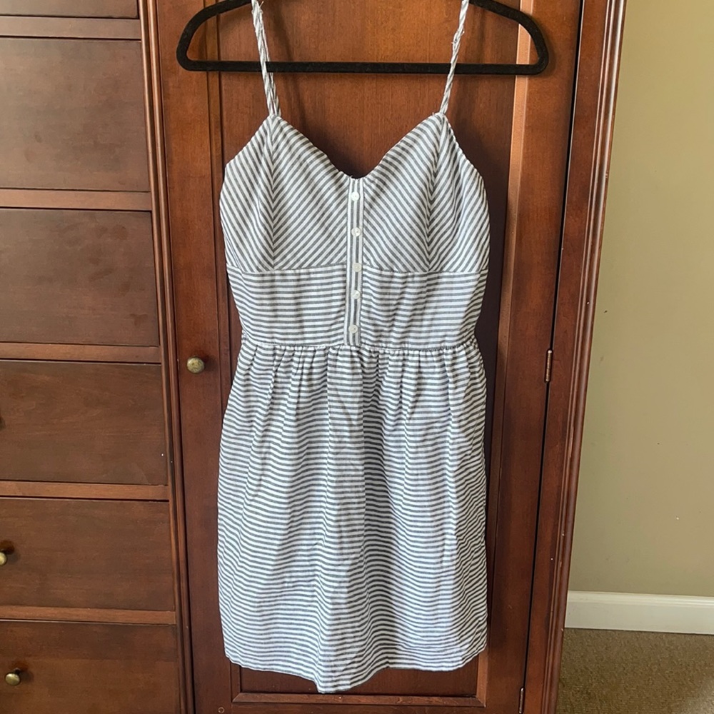 Spaghetti strapped striped dress